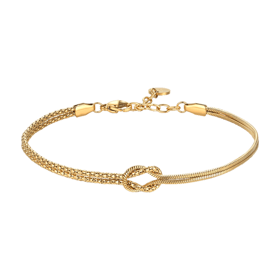BRACCIALE UOMO IN ACCIAIO IP GOLD CON NODO