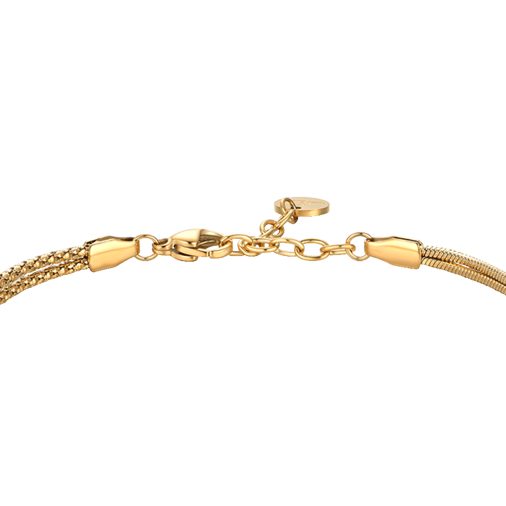 BRACCIALE UOMO IN ACCIAIO IP GOLD CON NODO