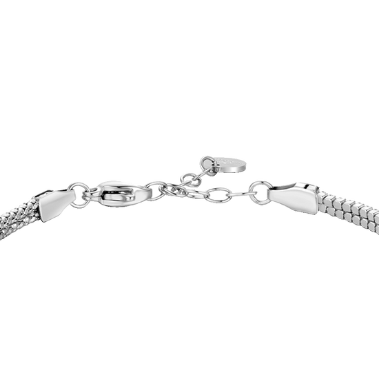 BRACCIALE UOMO IN ACCIAIO CON NODO E ZIRCONI BIANCHI