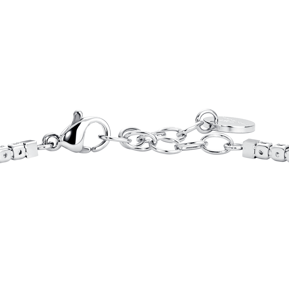 BRACCIALE UOMO IN ACCIAIO CON ZIRCONI NERI