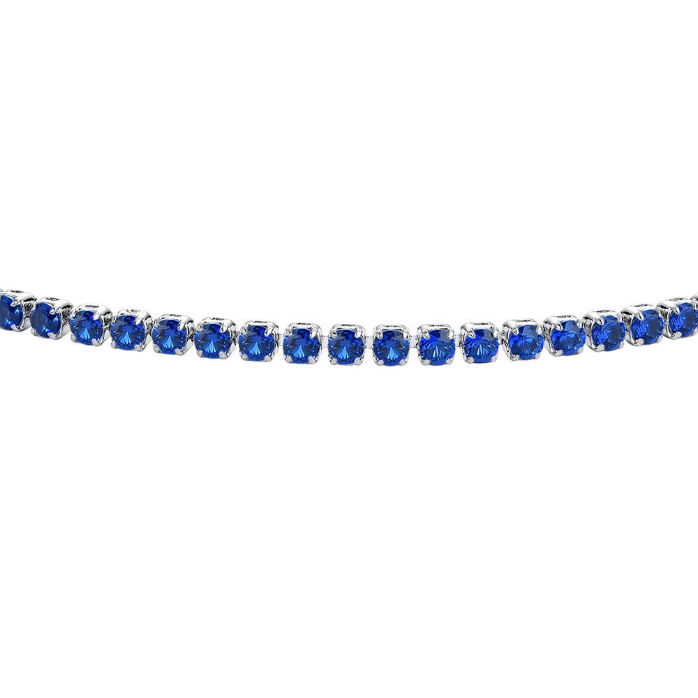 BRACCIALE UOMO IN ACCIAIO CON ZIRCONI BLU