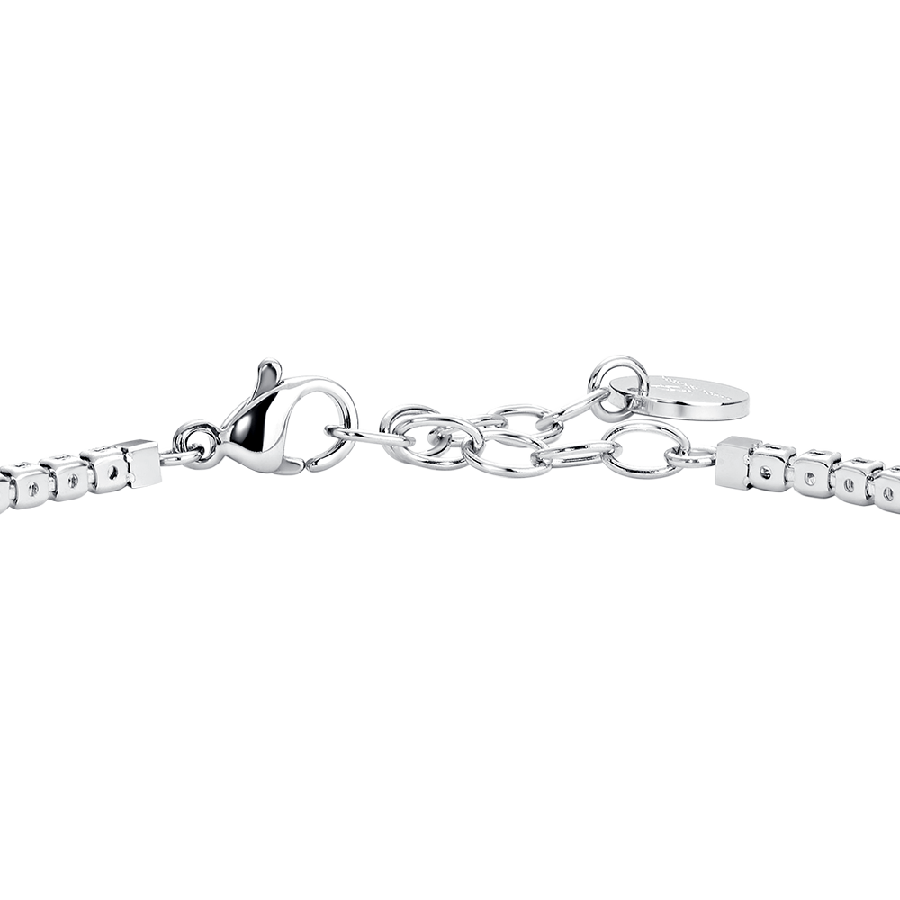 BRACCIALE UOMO IN ACCIAIO CON ZIRCONI BLU