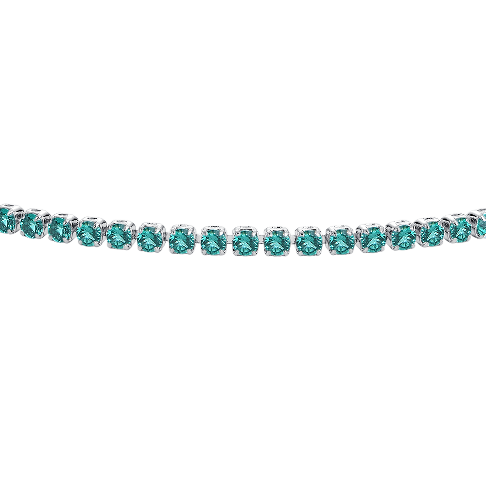 BRACCIALE UOMO IN ACCIAIO CON ZIRCONI VERDI