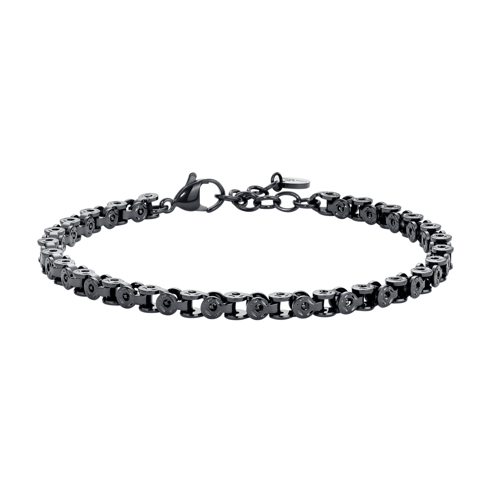 BRACCIALE UOMO IN ACCIAIO IP NERO