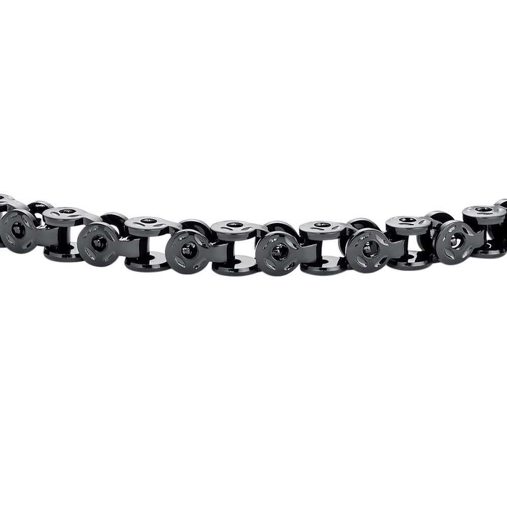 BRACCIALE UOMO IN ACCIAIO IP NERO