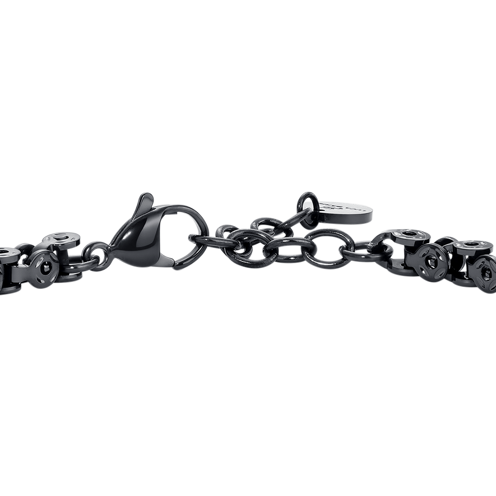 BRACCIALE UOMO IN ACCIAIO IP NERO