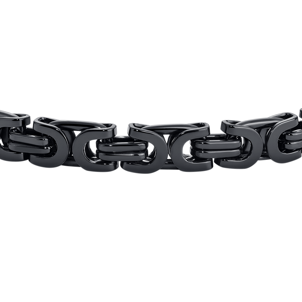 BRACCIALE UOMO IN ACCIAIO IP NERO