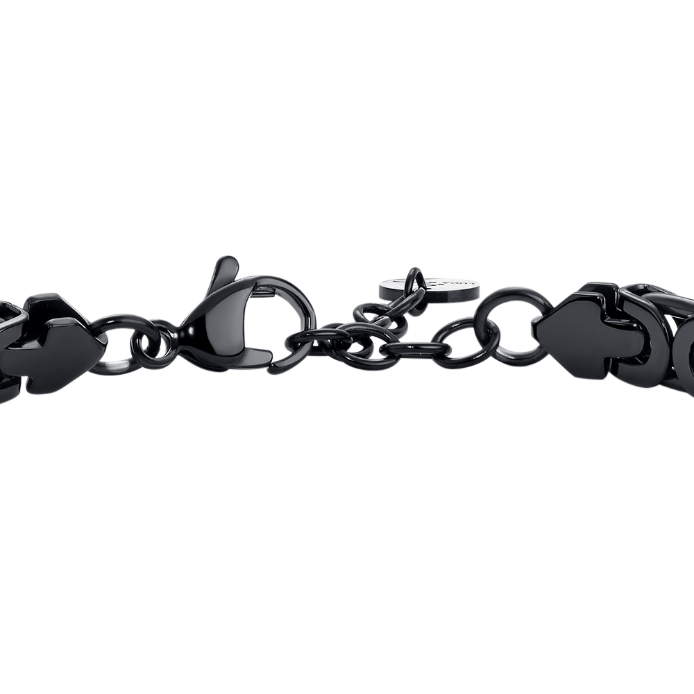 BRACCIALE UOMO IN ACCIAIO IP NERO