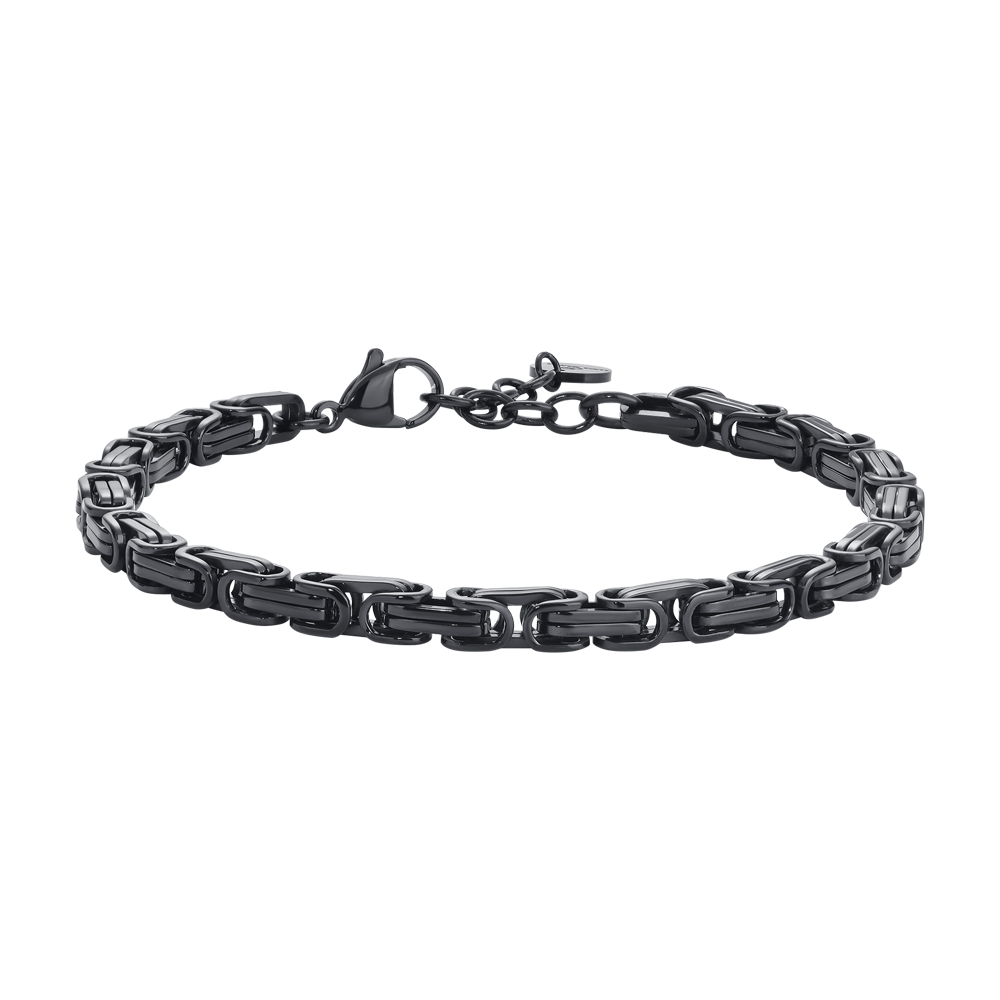 BRACCIALE UOMO IN ACCIAIO IP NERO