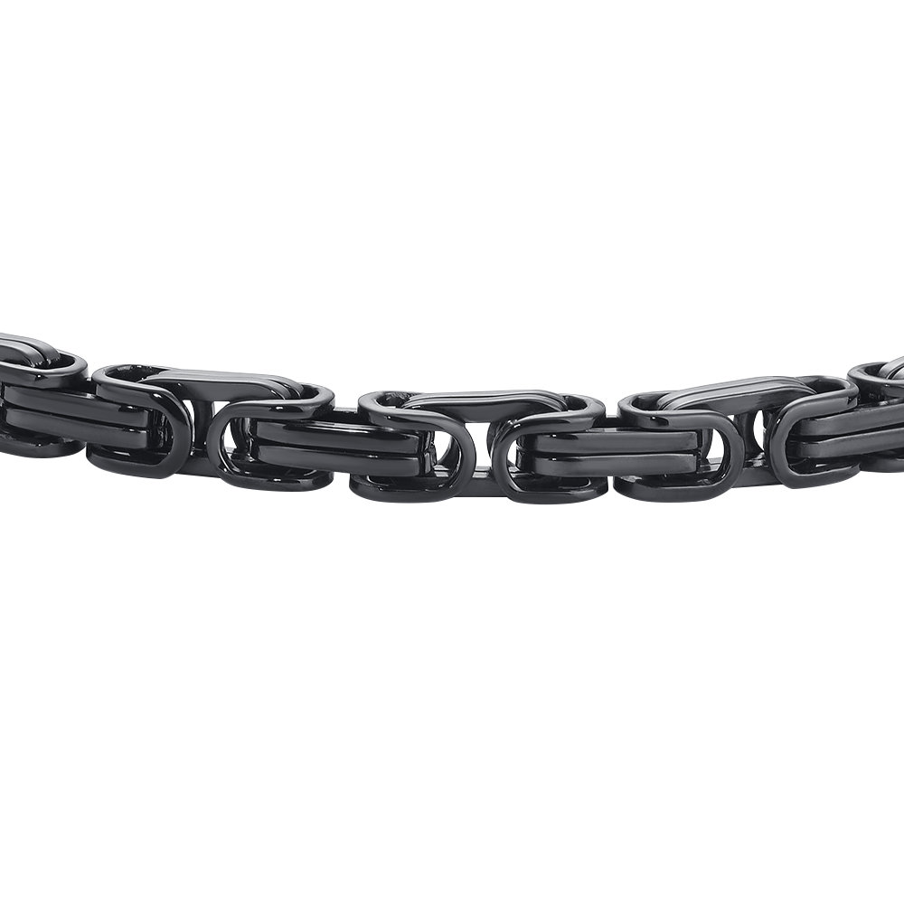 BRACCIALE UOMO IN ACCIAIO IP NERO