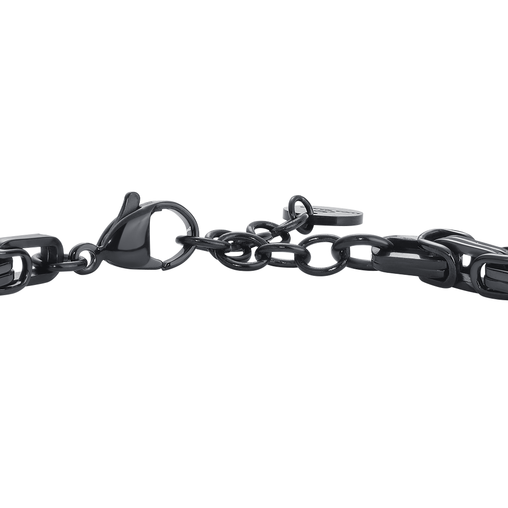 BRACCIALE UOMO IN ACCIAIO IP NERO