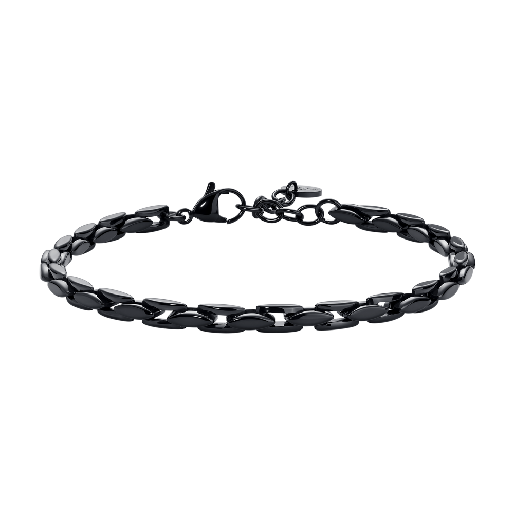 BRACCIALE UOMO IN ACCIAIO IP NERO