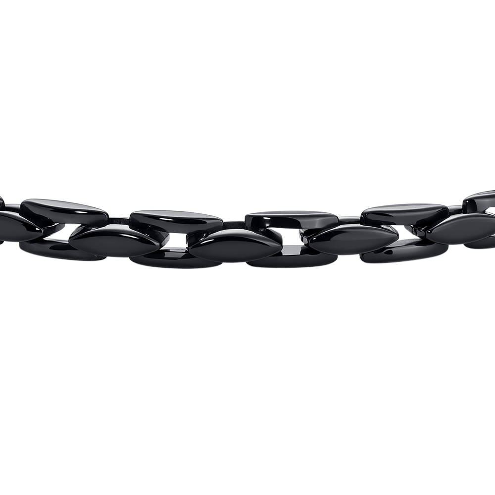 BRACCIALE UOMO IN ACCIAIO IP NERO