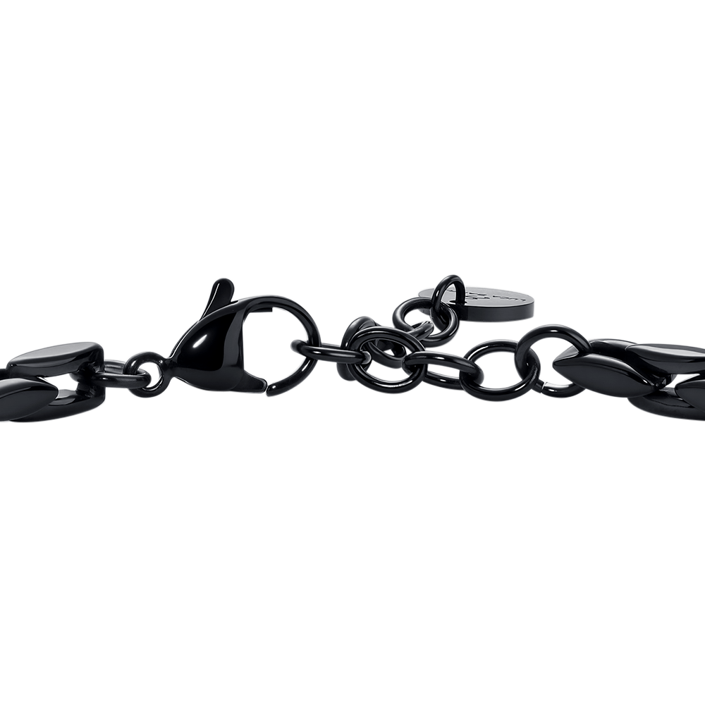 BRACCIALE UOMO IN ACCIAIO IP NERO