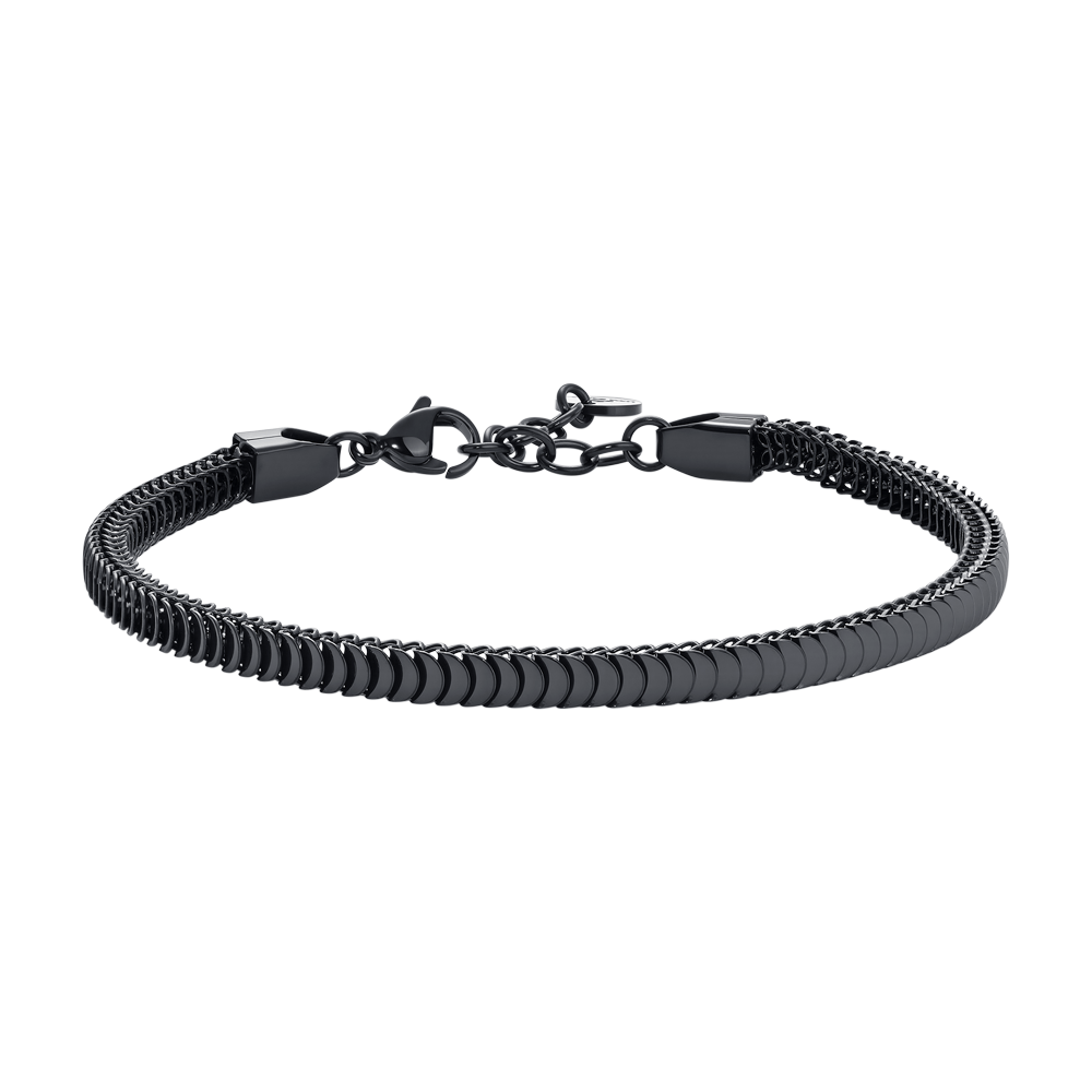 BRACCIALE UOMO IN ACCIAIO IP NERO