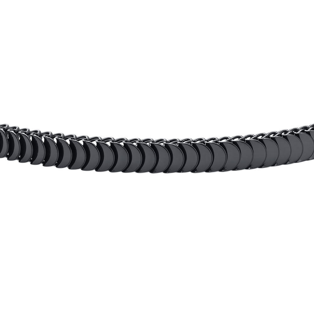 BRACCIALE UOMO IN ACCIAIO IP NERO