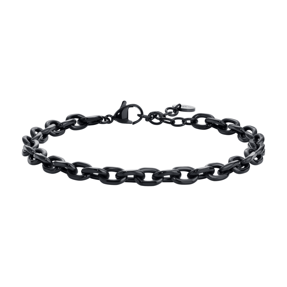 BRACCIALE UOMO IN ACCIAIO IP NERO