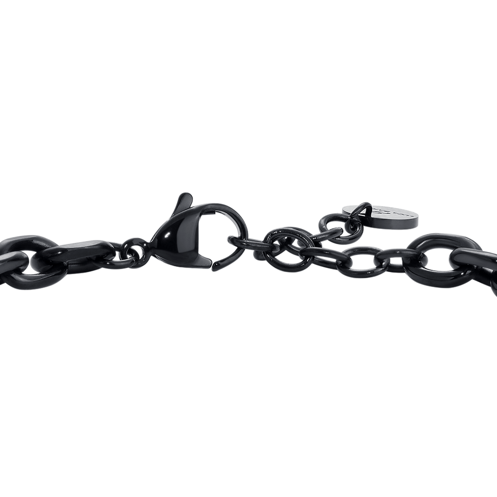 BRACCIALE UOMO IN ACCIAIO IP NERO