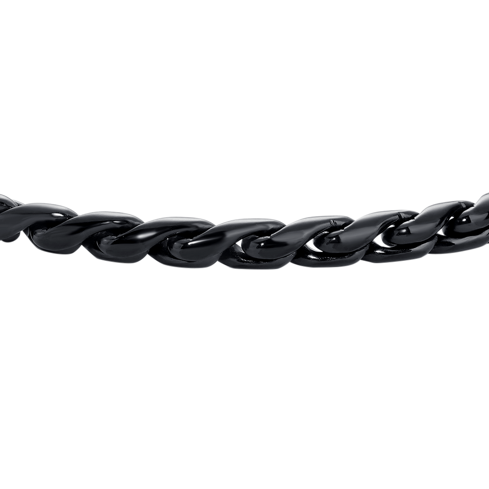 BRACCIALE UOMO IN ACCIAIO IP NERO