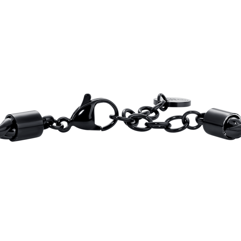 BRACCIALE UOMO IN ACCIAIO IP NERO