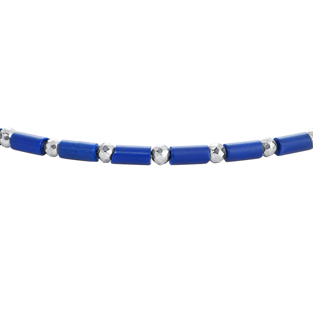 BRACCIALE UOMO IN ACCIAIO CON PIETRA LAPIS ED EMATITE