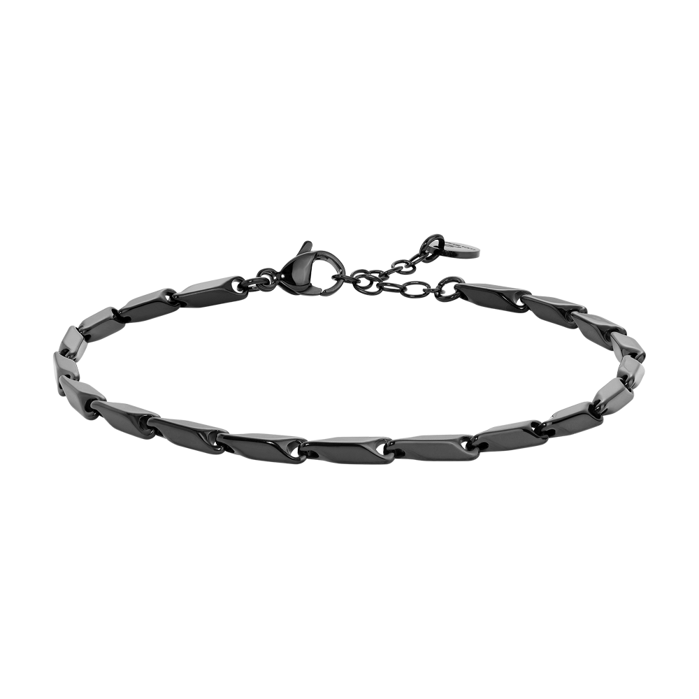 BRACCIALE UOMO IN ACCIAIO IP NERO