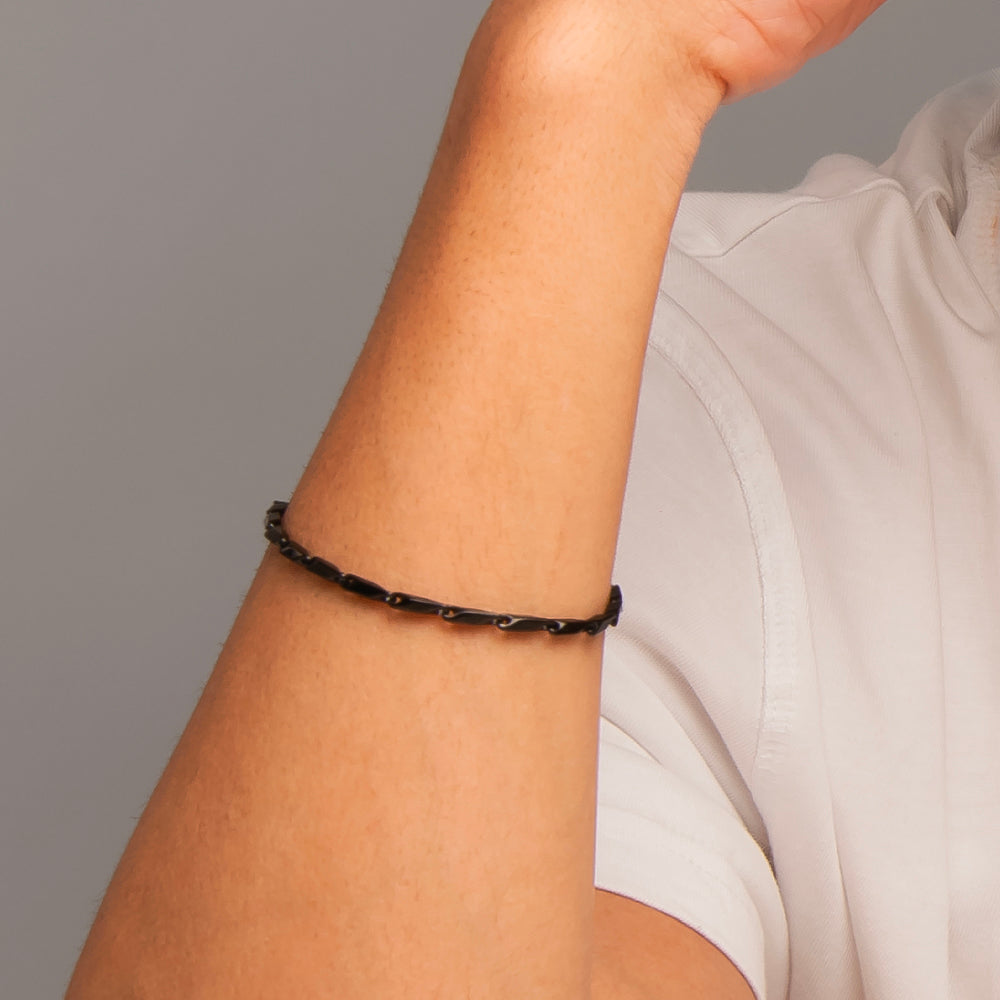 BLACK IP STEEL MEN'S BRACELET