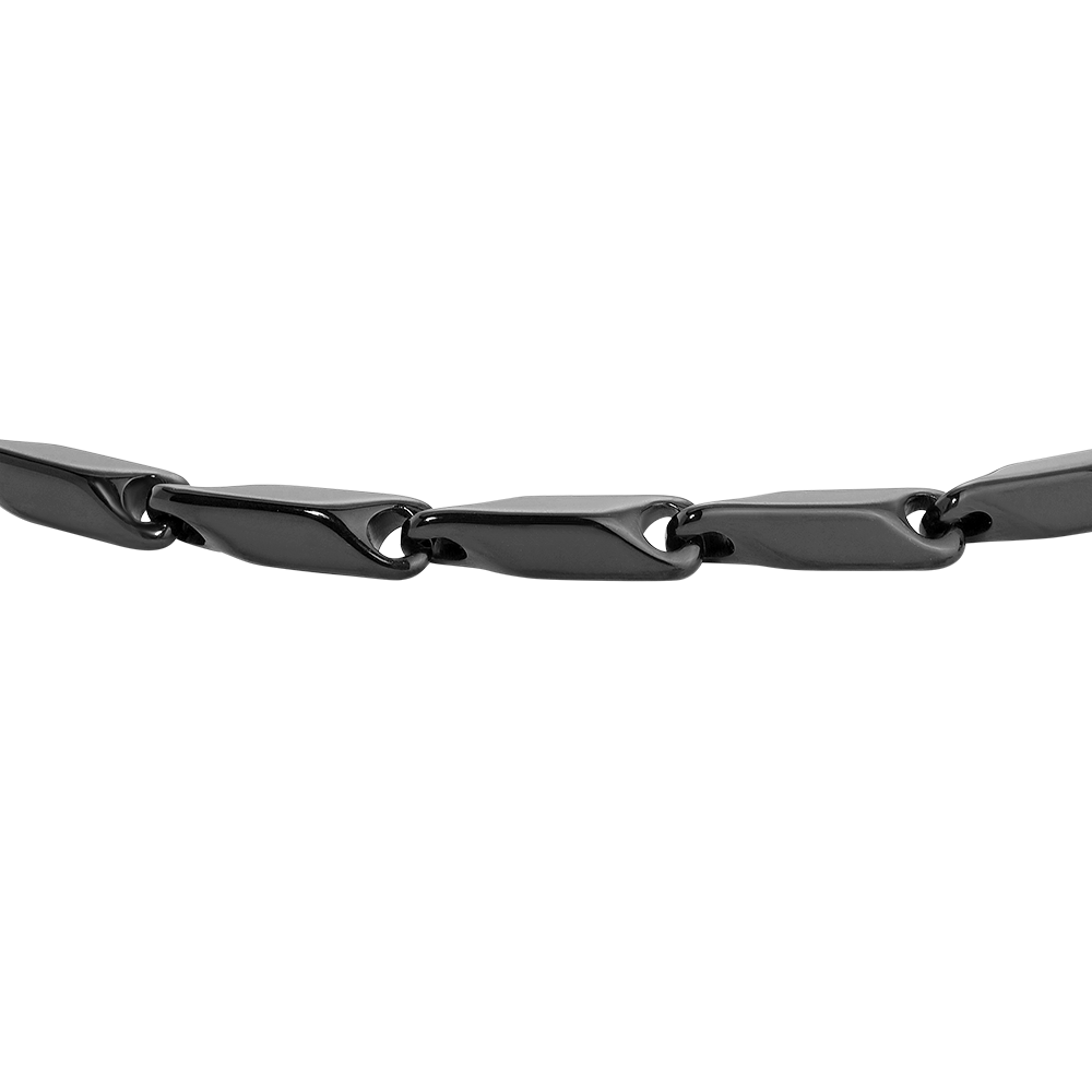 BRACCIALE UOMO IN ACCIAIO IP NERO