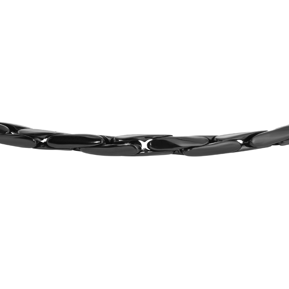 BRACCIALE UOMO IN ACCIAIO IP NERO
