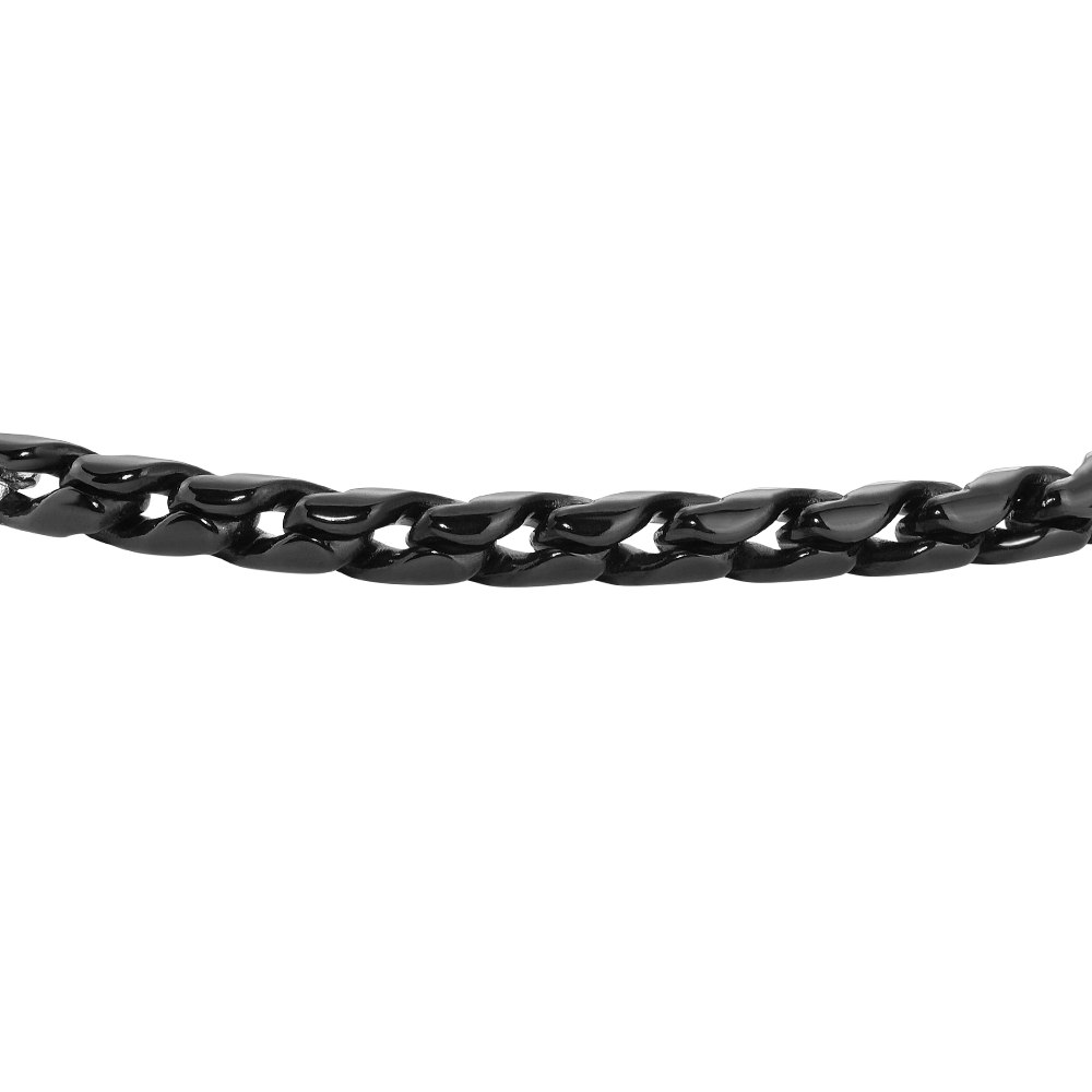 BRACCIALE UOMO IN ACCIAIO CON ELEMENTI CENTRALI IP NERO