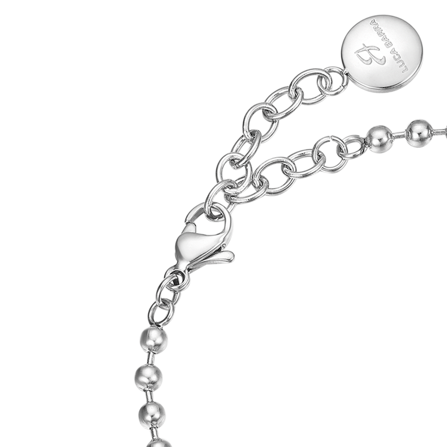 BRACCIALE IN ACCIAIO CON CIONDOLO IN METALLO TI AMO