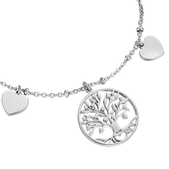 BRACCIALE DONNA IN ACCIAIO CON ALBERO DELLA VITA