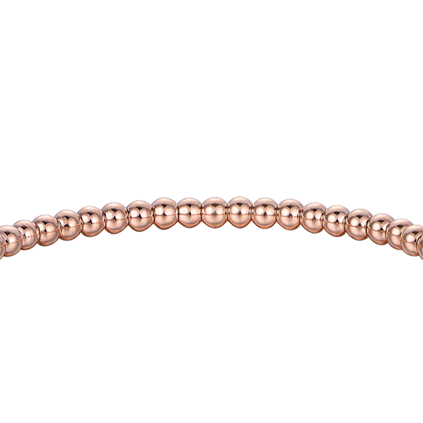 BRACCIALE IN ACCIAIO IP ROSE CON CRISTALLI BIANCHI