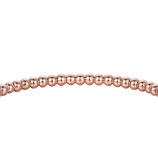BRACCIALE IN ACCIAIO IP ROSE CON CRISTALLI BIANCHI