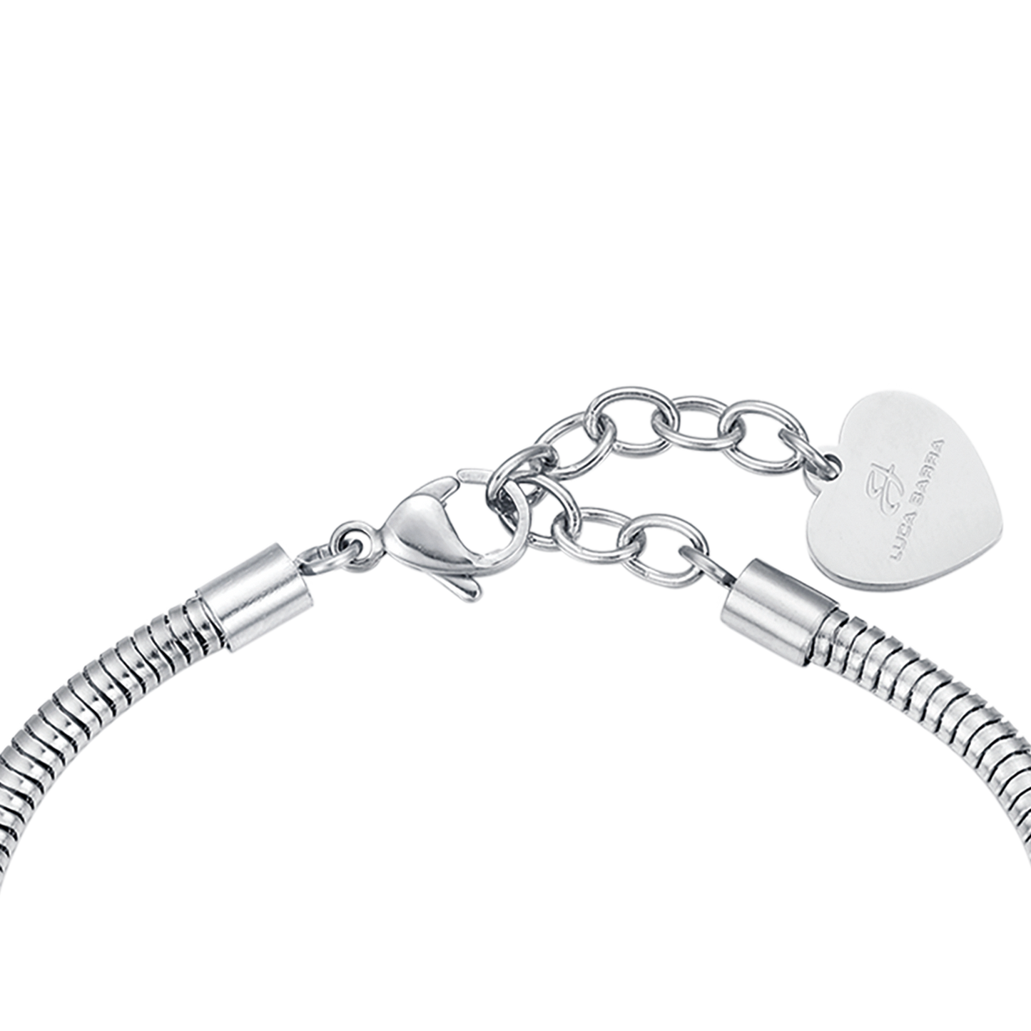 BRACCIALE DONNA IN ACCIAIO CON QUADRIFOGLIO E CRISTALLI BIANCHI