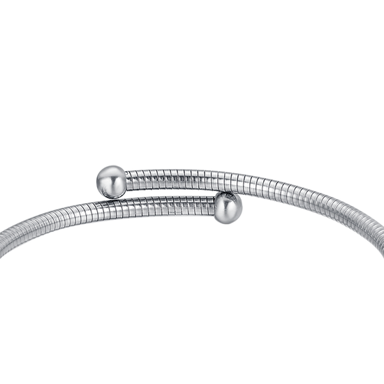 BRACCIALE IN ACCIAIO CON CASA CON CRISTALLI BIANCHI E CUORI ACCIAIO