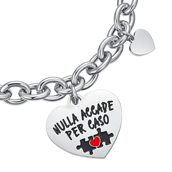 BRACCIALE DA DONNA IN ACCIAIO NULLA ACCADE PER CASO