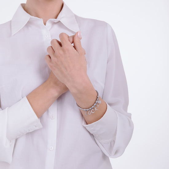 BRACCIALE IN ACCIAIO CON CHARMS LUCKY