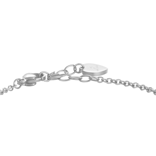 BRACCIALE DONNA IN ACCIAIO CON CUORE E CORNO ROSSO