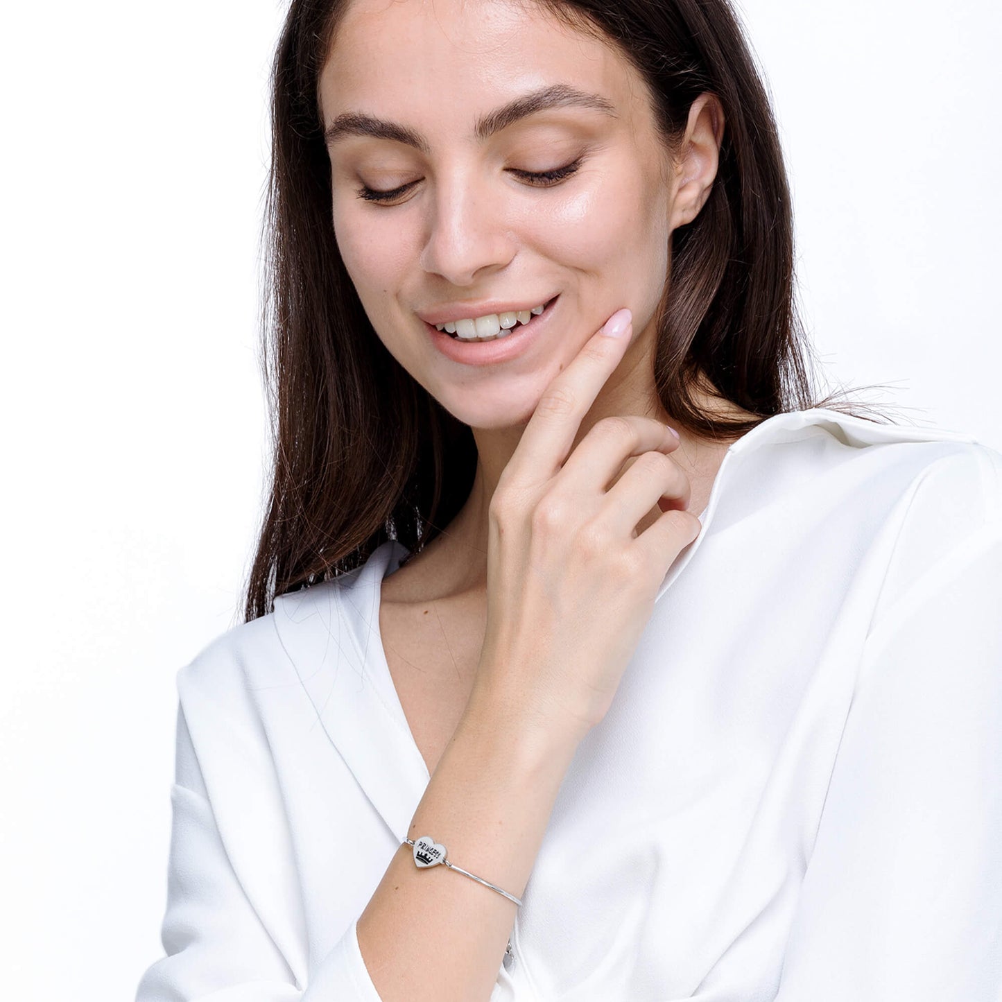 BRACCIALE DONNA IN ACCIAIO CON SCRITTA PRINCESS