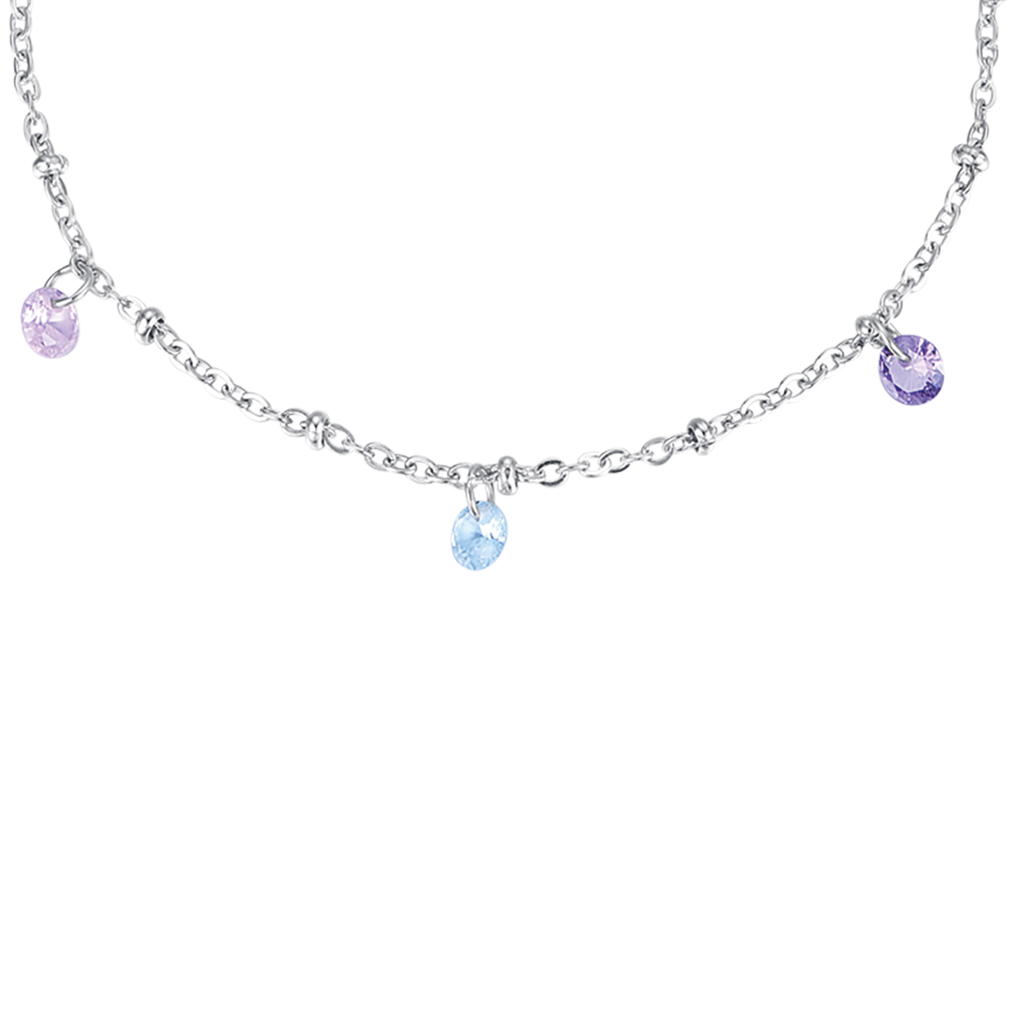 BRACCIALE DONNA IN ACCIAIO CON CRISTALLI MULTICOLOR