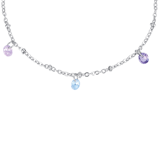 BRACCIALE DONNA IN ACCIAIO CON CRISTALLI MULTICOLOR