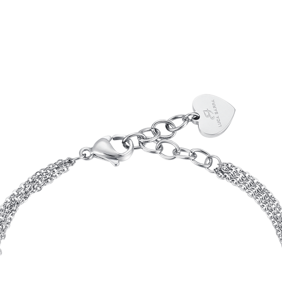 BRACCIALE DONNA IN ACCIAIO I LOVE MAMMA PALLINE ROSÈ