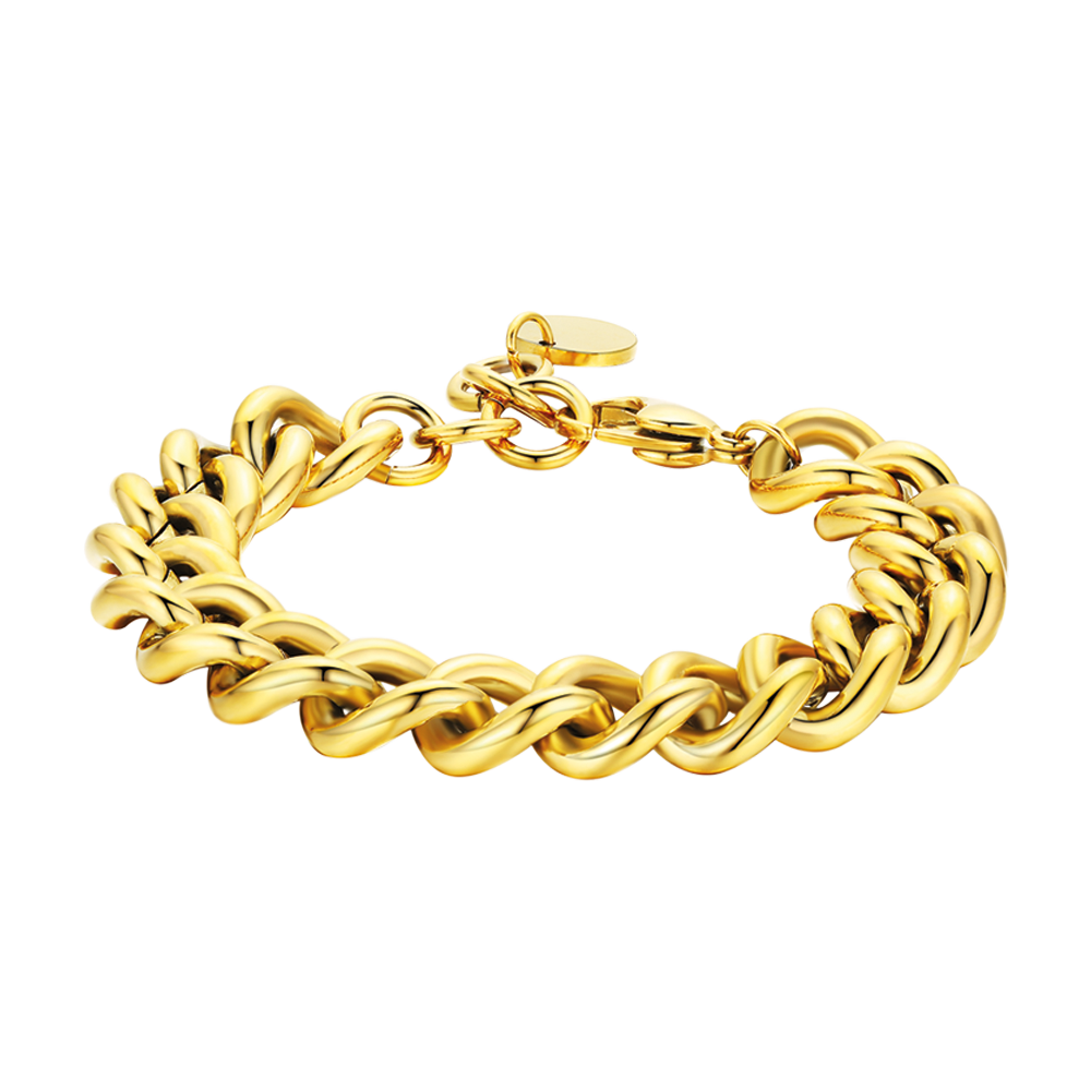 BRACCIALE DONNA IN ACCIAIO MAGLIA CATENA INTRECCIATA