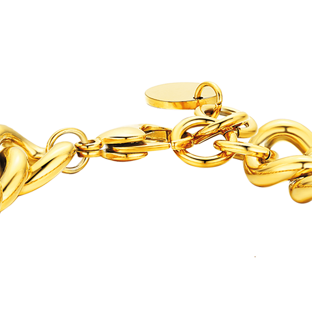 BRACCIALE DONNA IN ACCIAIO CON CRISTALLI BIANCHI MAGLIA CATENA