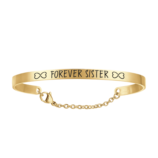 BRACCIALE DONNA IN ACCIAIO DORATO CON FOREVER SISTER Luca Barra