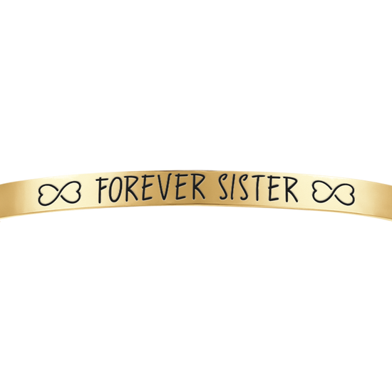 BRACCIALE DONNA IN ACCIAIO DORATO CON FOREVER SISTER