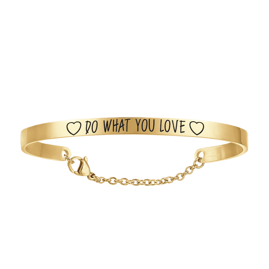 BRACCIALE DONNA IN ACCIAIO DORATO DO WHAT YOU LOVE Luca Barra