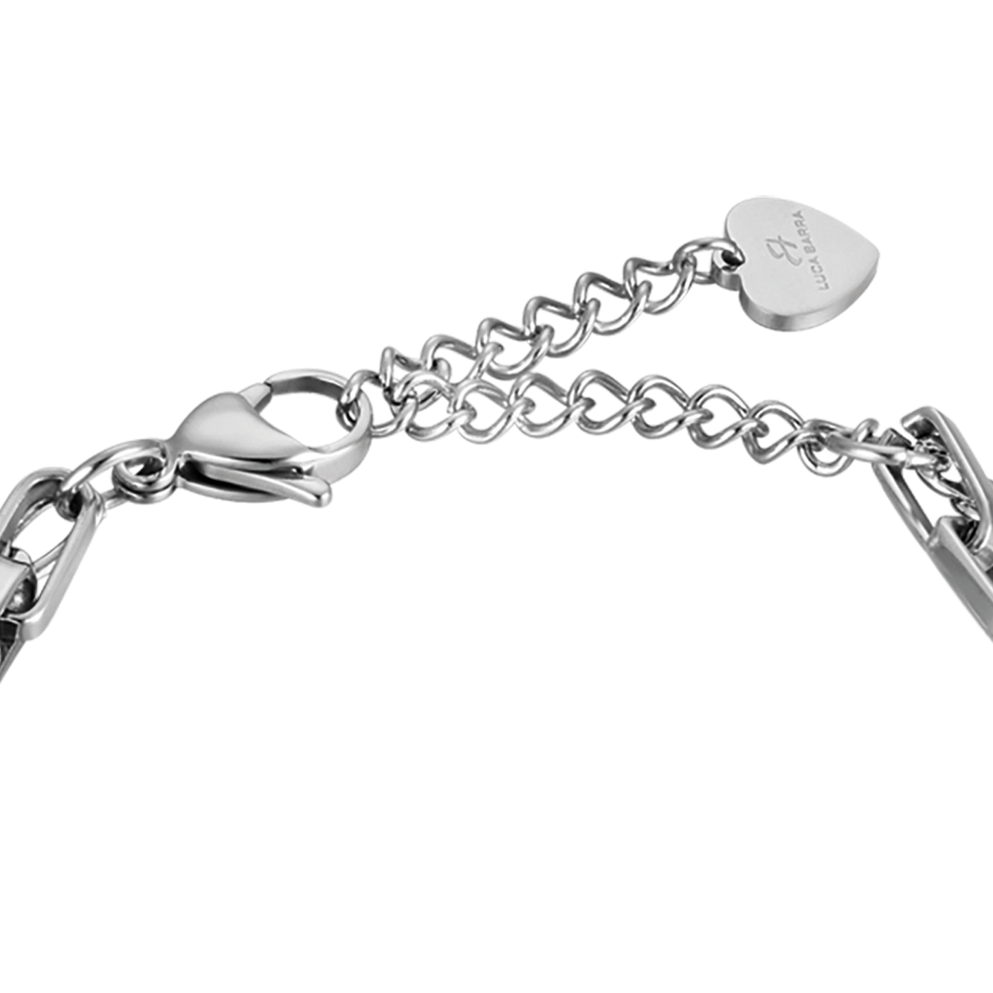 BRACCIALE DONNA IN ACCIAIO CON STELLA CON CRISTALLI BIANCHI E PIASTRE CON SMALTO