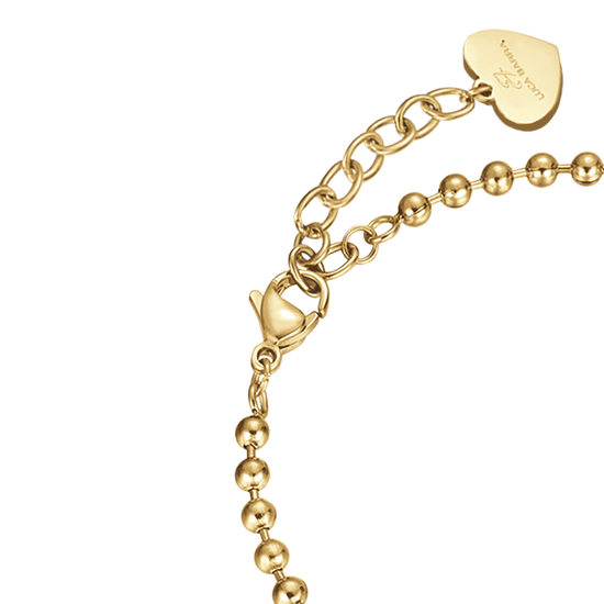 BRACCIALE DONNA PERSONALIZZATO IN ACCIAIO DORATO CON PIASTRA